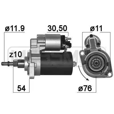 Стартер AUDI A3, VW GOLF 1.8T (1.1kw) ERA 220030