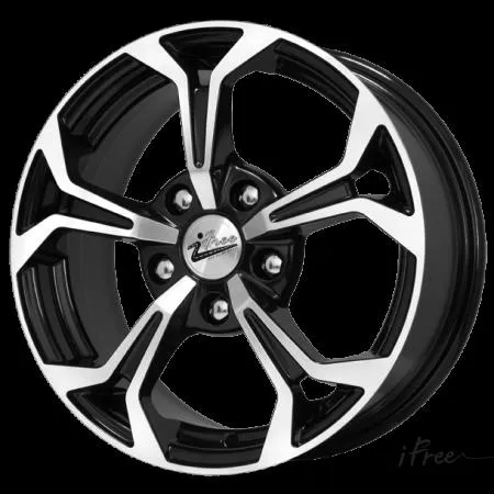 Диск литой R15 6.5J 5x105/56.6 ET35 IFREE Эрнесто Блэк Джек 205800