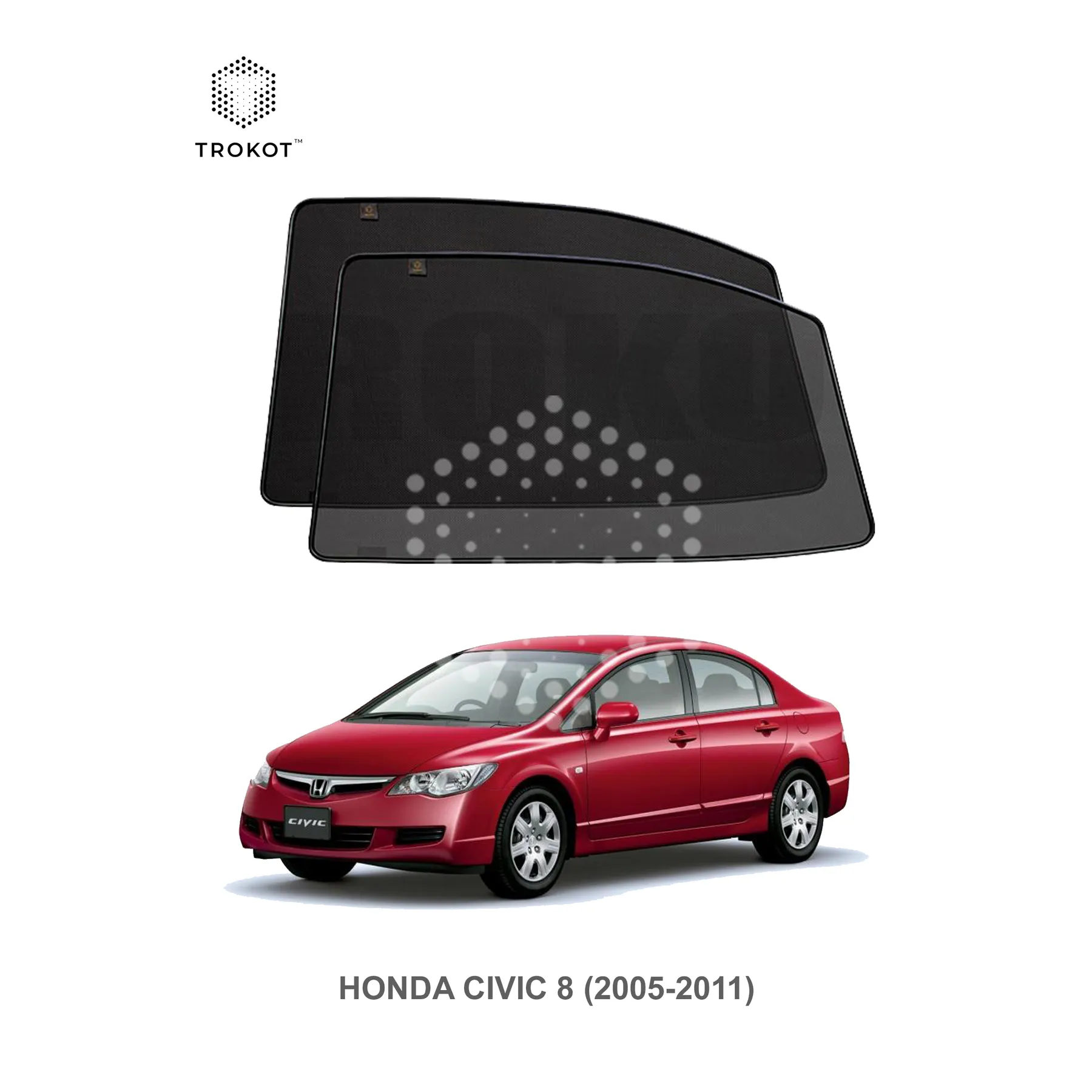 Комплект шторок на задние двери Honda Civic (8) (2005-2011)