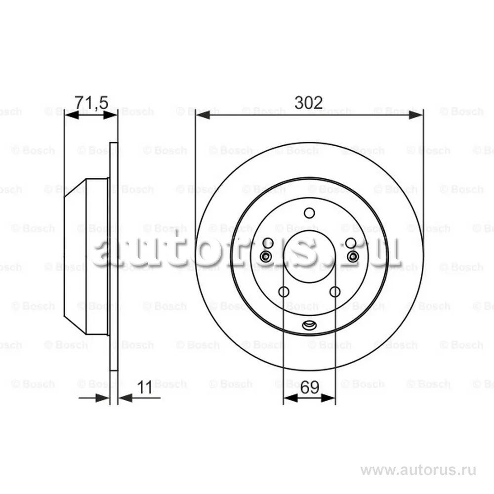 Диск тормозной задний 0 BOSCH 0 986 479 081