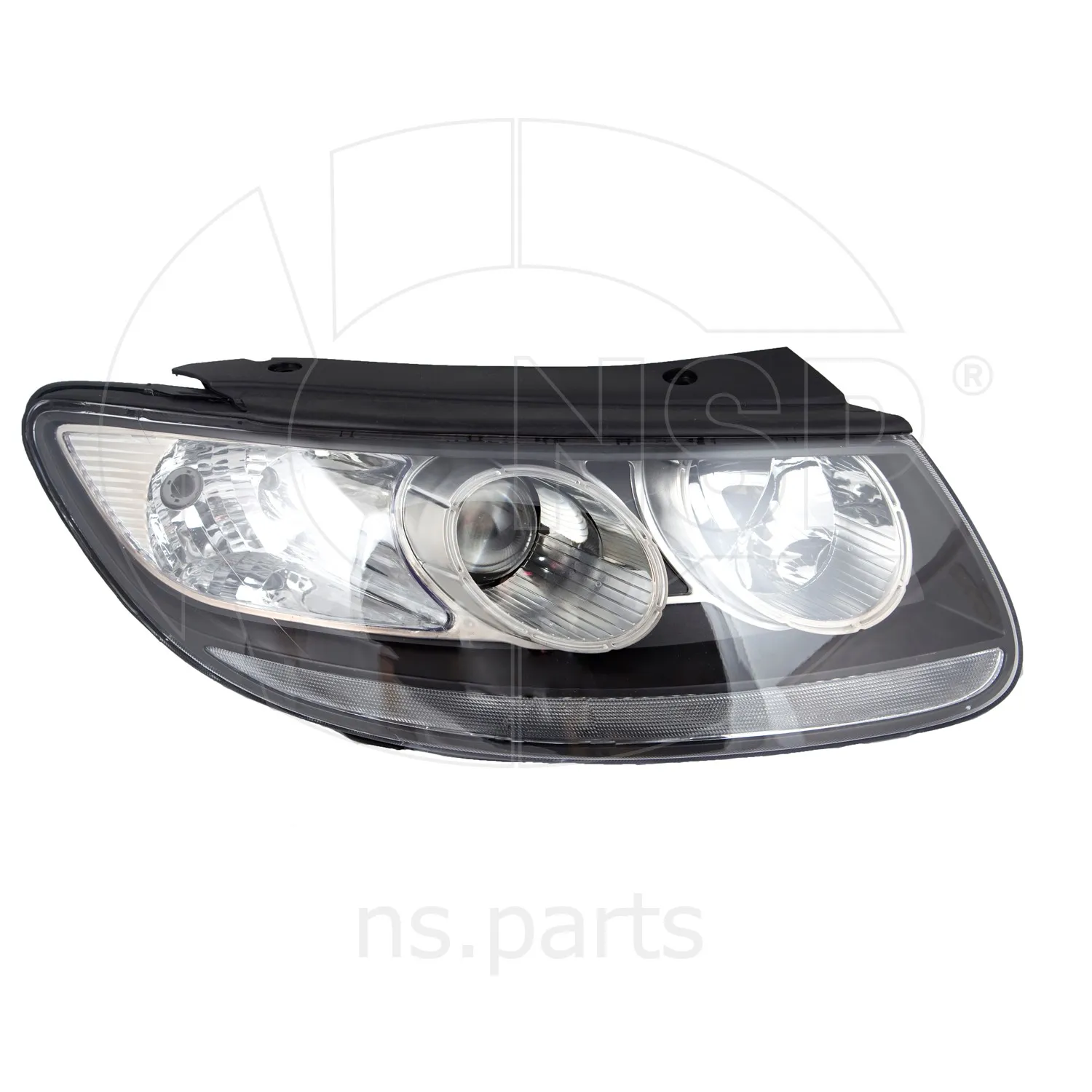 Фара правая HYUNDAI Santa Fe II (05-10) (хром)