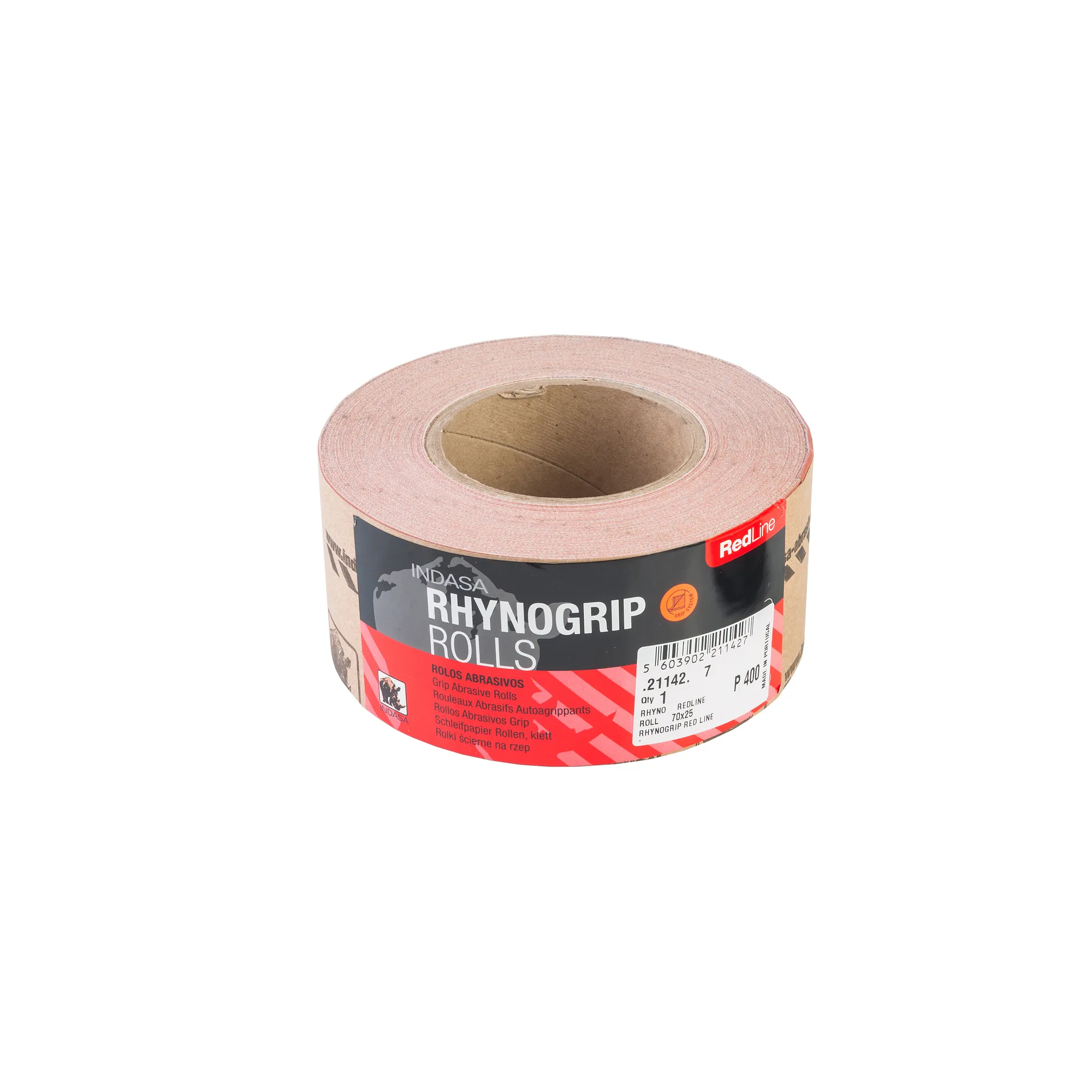 Рулон RHYNOGRIP (крючок-петля) 70 мм x25 м Р400 Indasa 21142