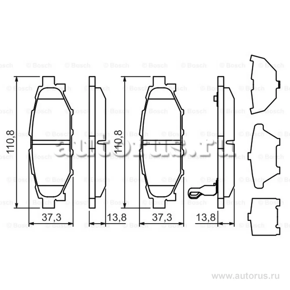Колодки тормозные SUBARU LEGACY 03> /OUTBACK 03>  2.0/2.5 задние