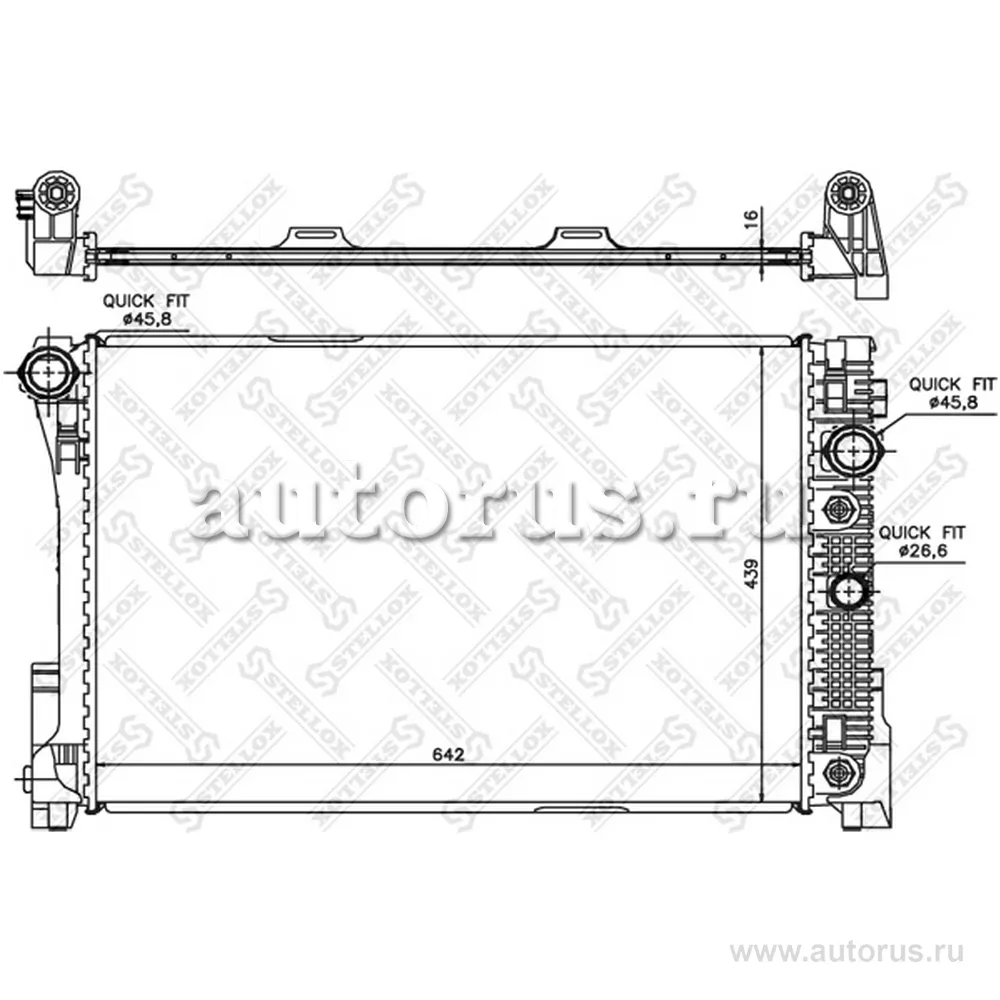 Радиатор системы охлаждения АКПП MB W204/S204 2.5-3.5/2.2CDi 07> STELLOX 10-26554-SX