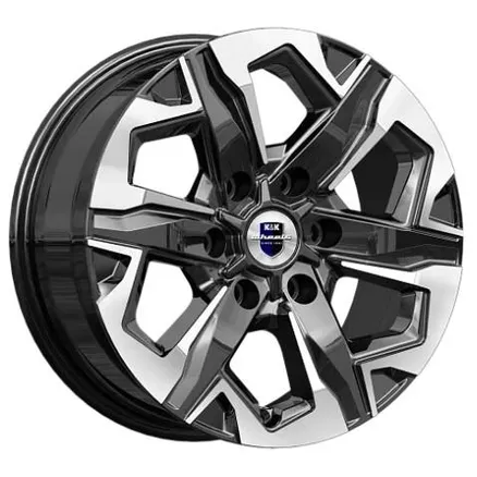 Диск литой R17 7.5J 6x139.7/106.1 ET30 КИК Тейт Алмаз черный 80287