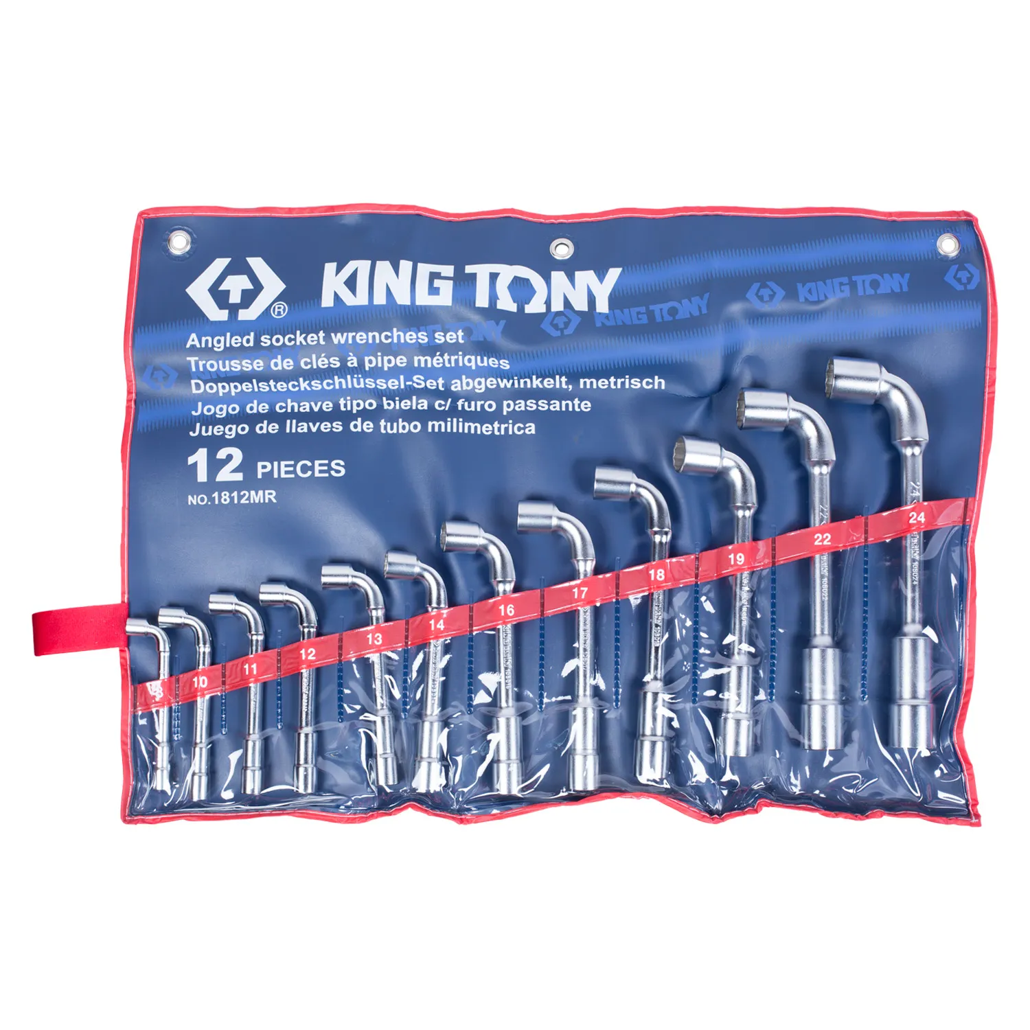 Набор торцевых L-образных ключей, 8-24 мм, 12 предметов KING TONY 1812MR