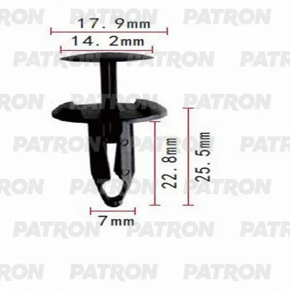 Клипса пластмассовая Ford применяемость: панель приборов, бампер PATRON P370748