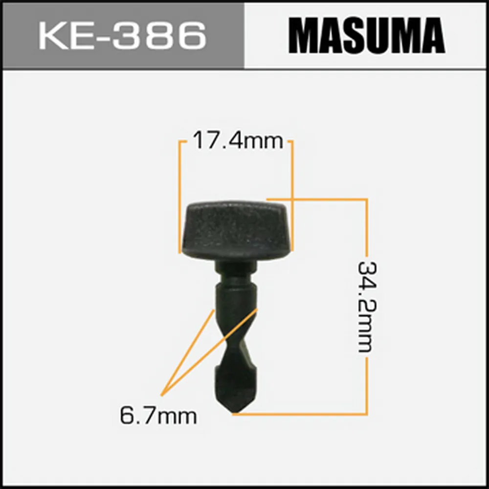 Клипса (пластиковая крепежная деталь) KE386