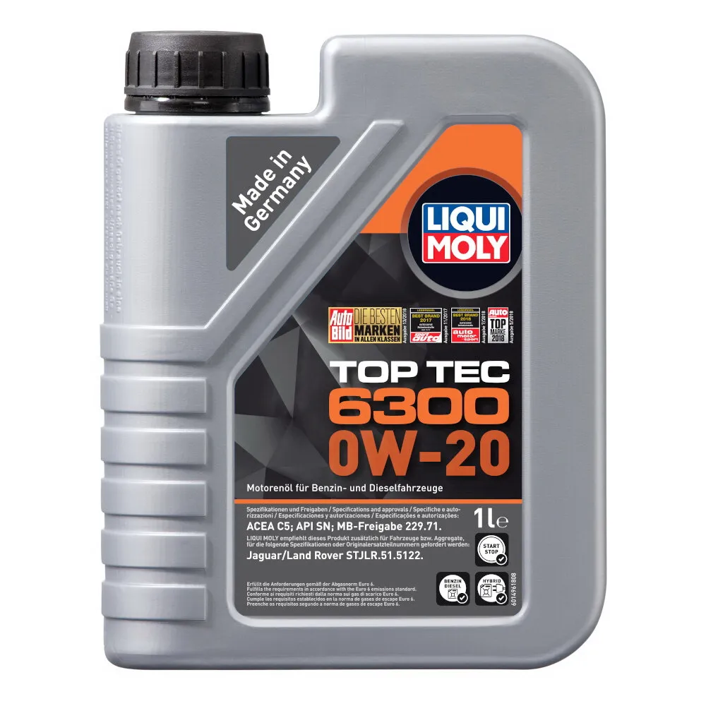 Масло моторное Top Tec 6300 0W-20 SN C5 (1л) LIQUI MOLY 21216