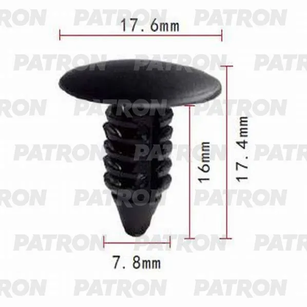 Скоба пластиковая (комплект 10шт) GM,CHRYSLER,FORD применяемость: бр PATRON P37-0975S