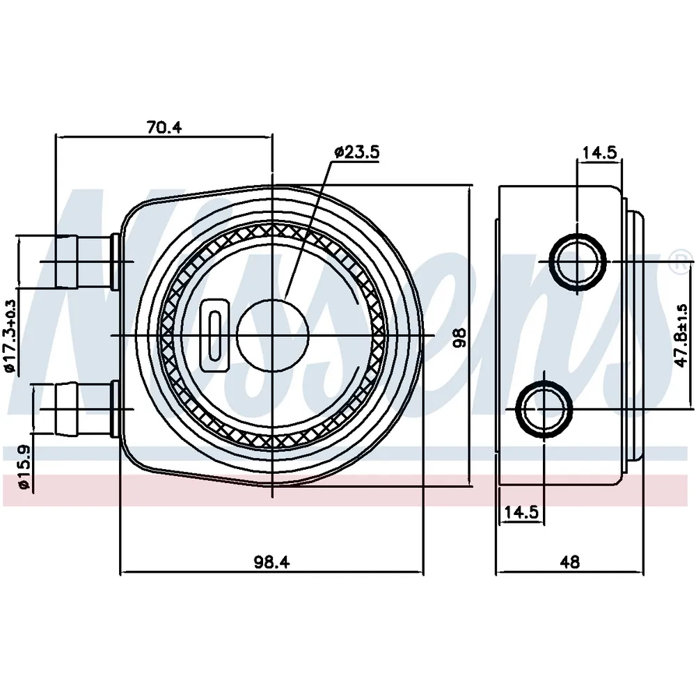 Радиатор масляный RENAULT Duster/NISSAN Terrano III mot.2,0L NISSENS 90697
