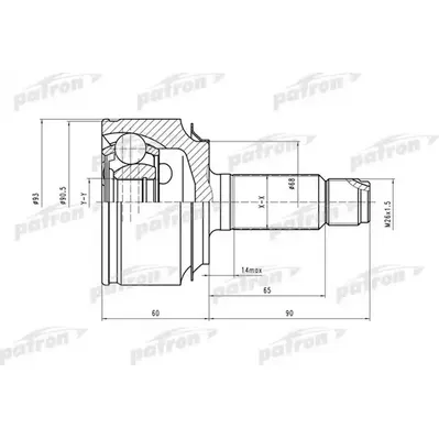 ШРУС наружн к-кт [A:30, B:32] HONDA: CRV 07- PATRON PCV2124