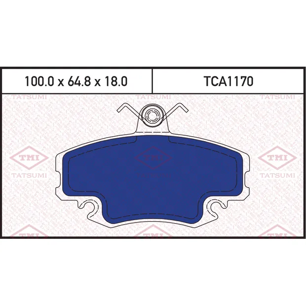 Колодки тормозные дисковые передние RENAULT Megane/Logan 07-PEUGEOT 205/309 85->RENAUL TATSUMI TCA1170