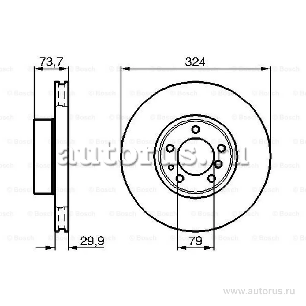 Диск тормозной BOSCH 0986478024