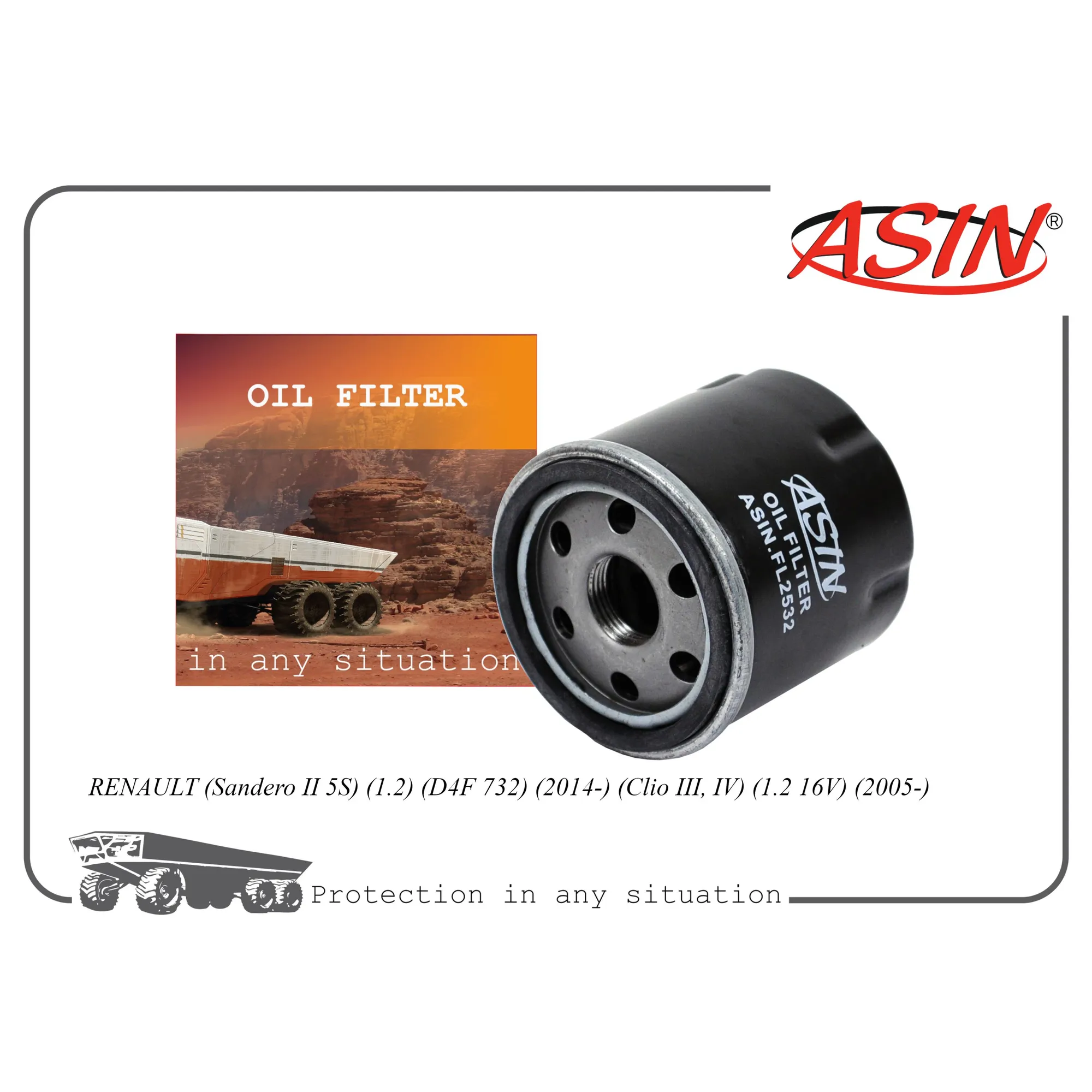 Фильтр масляный 8200257642/ASIN.FL2532 ASIN ASIN ASIN.FL2532
