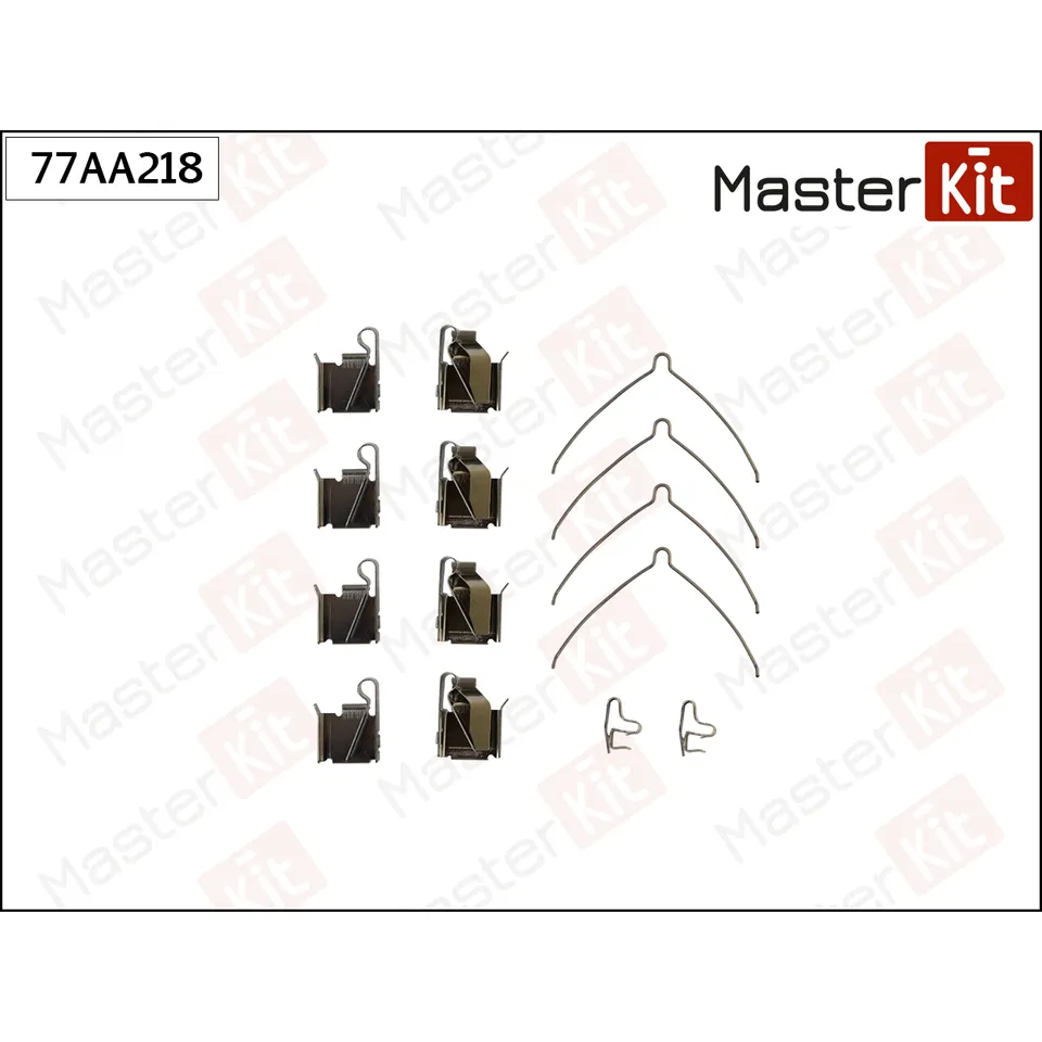 Комплект установочный тормозных колодок Toyota CELICA купе (_T20_) 1993 - 1999 MASTERKIT 77AA218