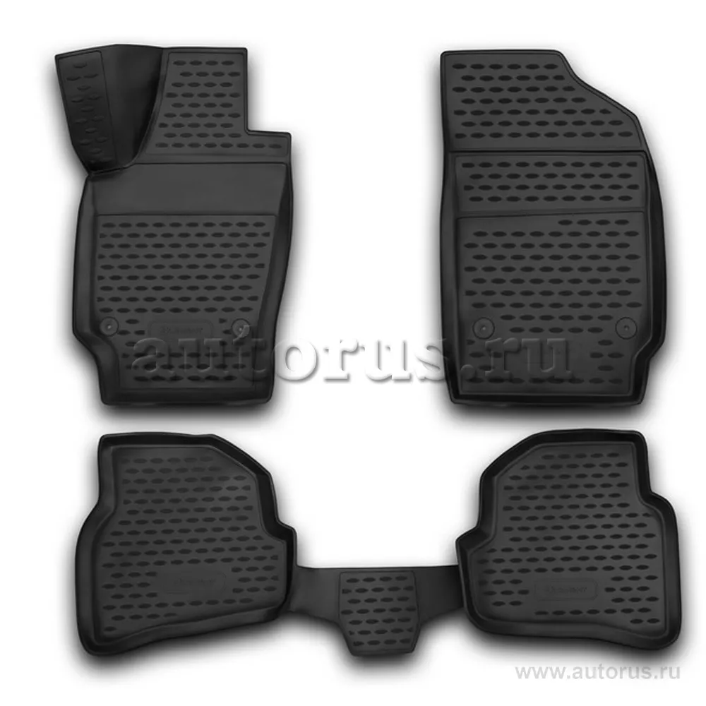 Коврики 3D в салон VW Polo 2010->, сед., 4 шт. (полиуретан) Element NLC.3D.51.30.210k