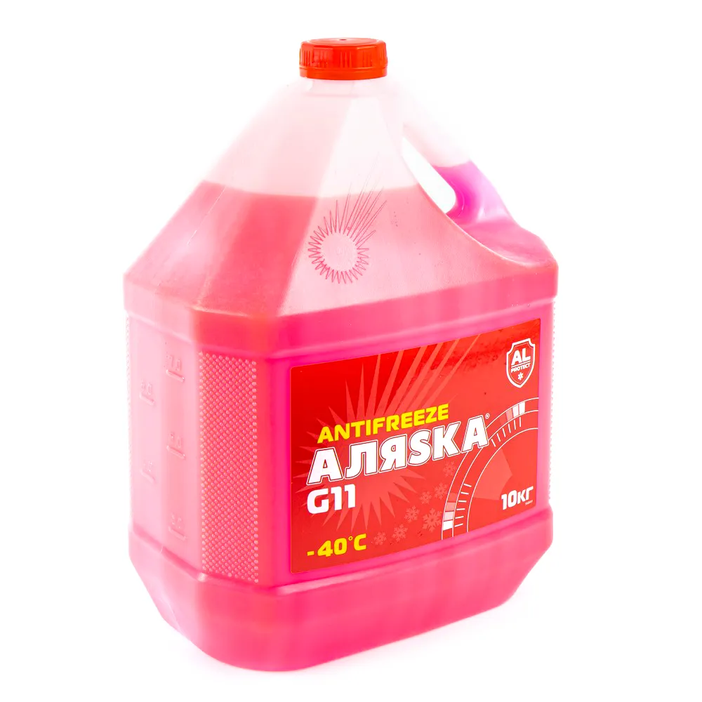 Антифриз Аляска Antifreeze G11 готовый -40C красный 10 л 5528