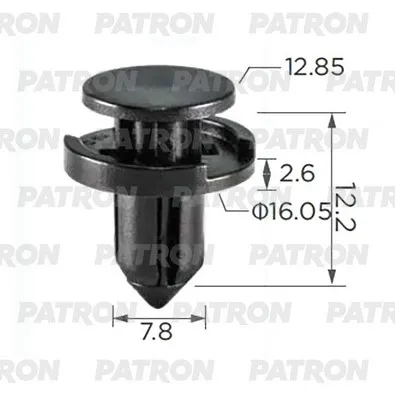 Клипса пластмассовая Suzuki, Fiat, Changan, Chevrolet, BYD применяемост PATRON P37-3742