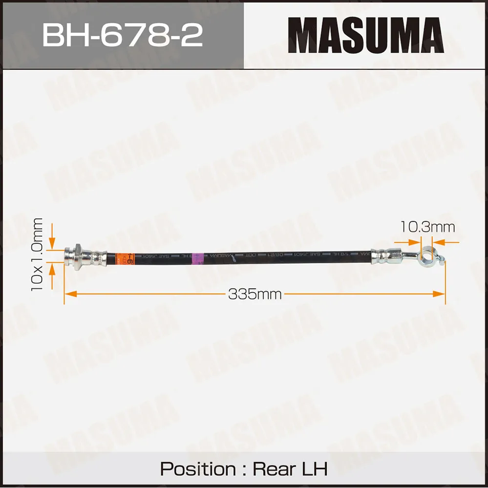 Шланг тормозной MASUMA N- /rear/ JUKE / F15 LH MASUMA BH6782