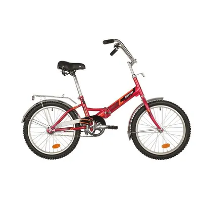 Велосипед 20 складной Novatrack TG-20 classic 1.0 (2020) количество скоростей 1 рама сталь 14 красный