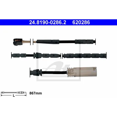 Датчик износа передних колодок ATE 24.8190-0286.2
