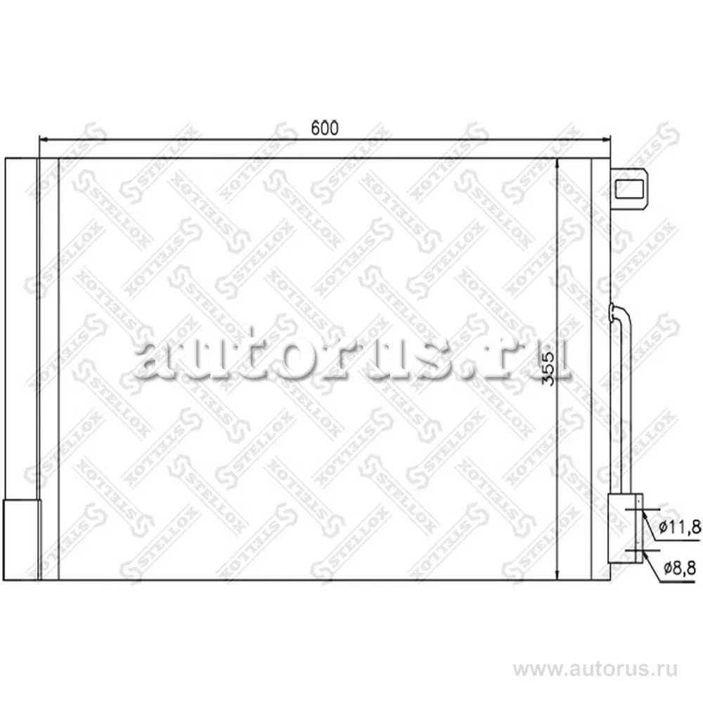 Радиатор кондиционера Opel Corsa 1.0-1.4 06> STELLOX 10-45416-SX
