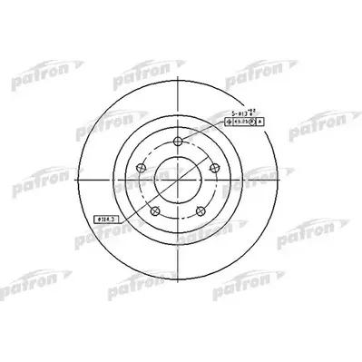 Диск тормозной передний CHRYSLER: SEBRING 07-09 \ DODGE: AVENGER 08 PATRON PBD7006