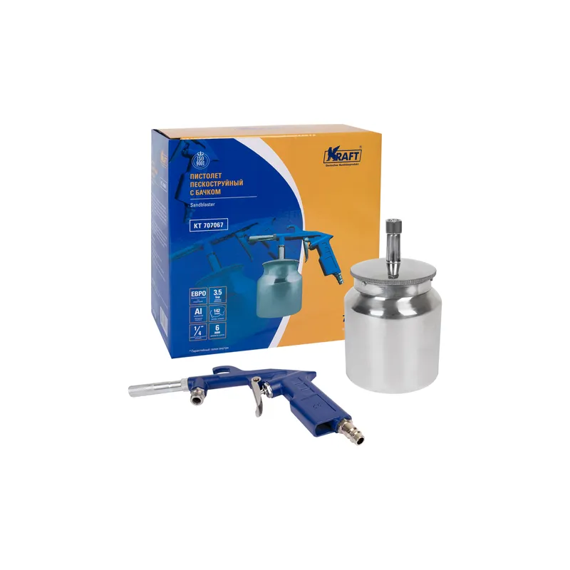Пистолет пескоструйный с бачком KRAFT KT 707067 KT 707067