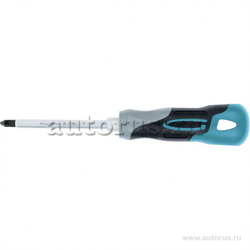 Отвертка PZ2x100 мм, S2, трехкомпонентная ручка GROSS 12159