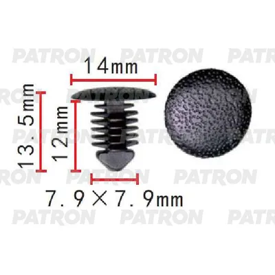 Клипса пластмассовая MERCEDES применяемость: капот, теплошумоизоляция PATRON P371449