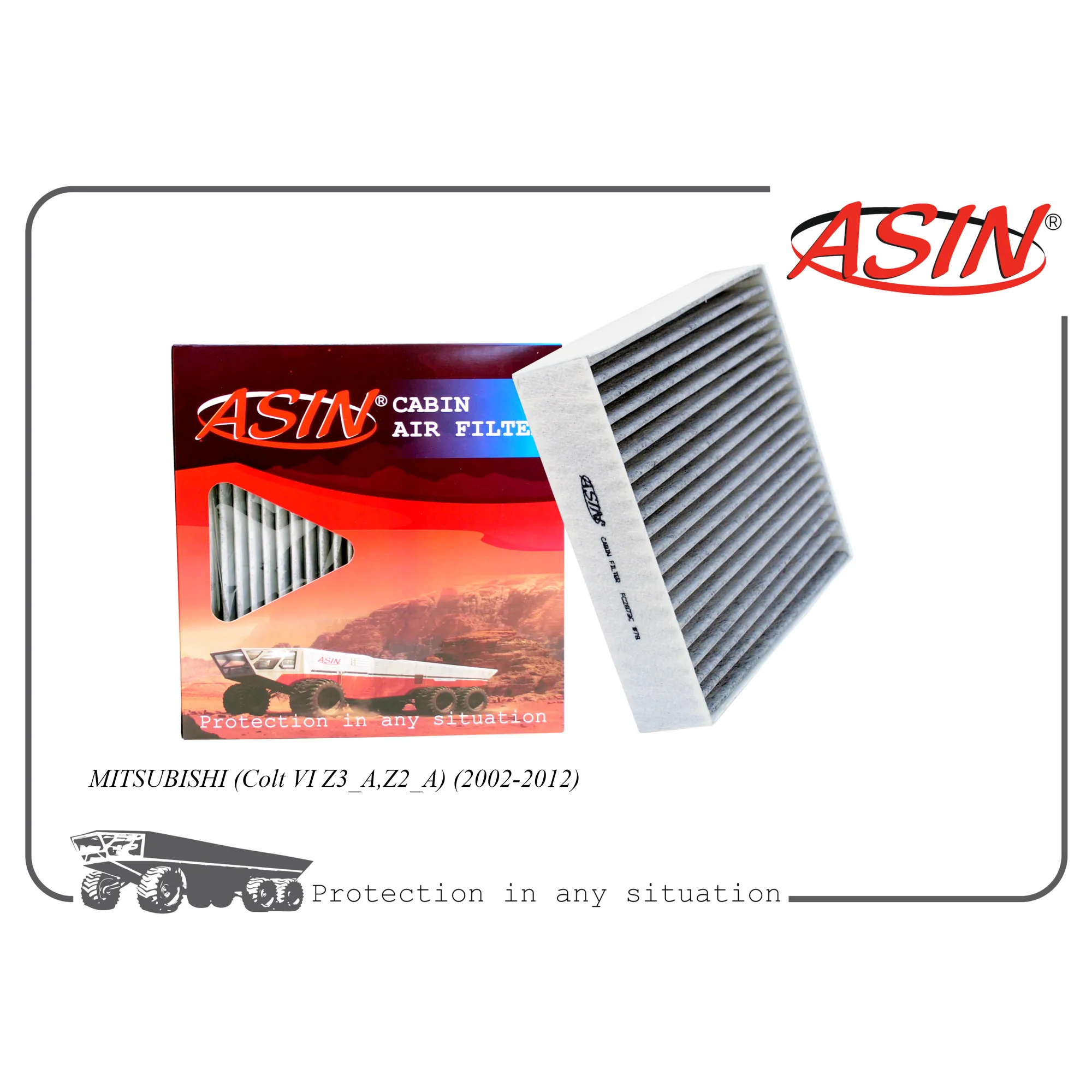 Фильтр салонный MR958017/ASIN.FC2873C (угольный) ASIN ASIN ASIN.FC2873C