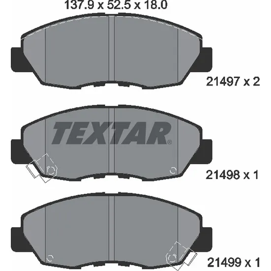 Колодки тормозные FR