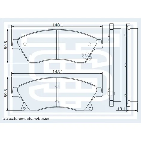Колодки тормозные OPEL ASTRA J передние STARKE 175-514