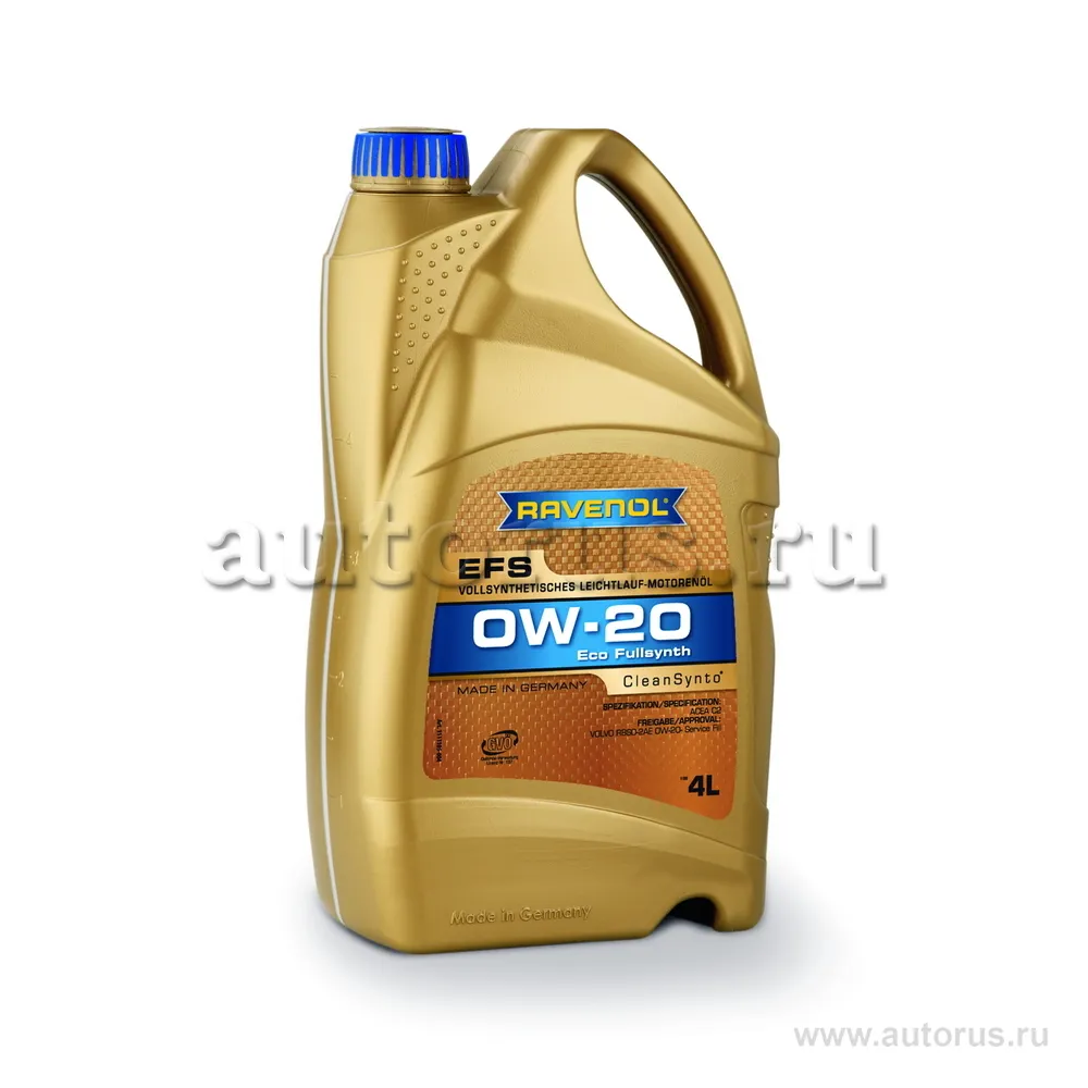 Моторное масло RAVENOL EFS EcoFullSynth SAE 0W-20 (4л) new 1111105-004 (4014835843158)