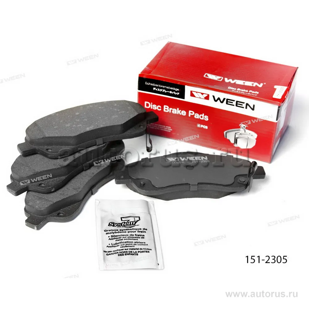 Тормозные колодки дисковые передние TOYOTA Avensis, Verso WEEN 151-2305