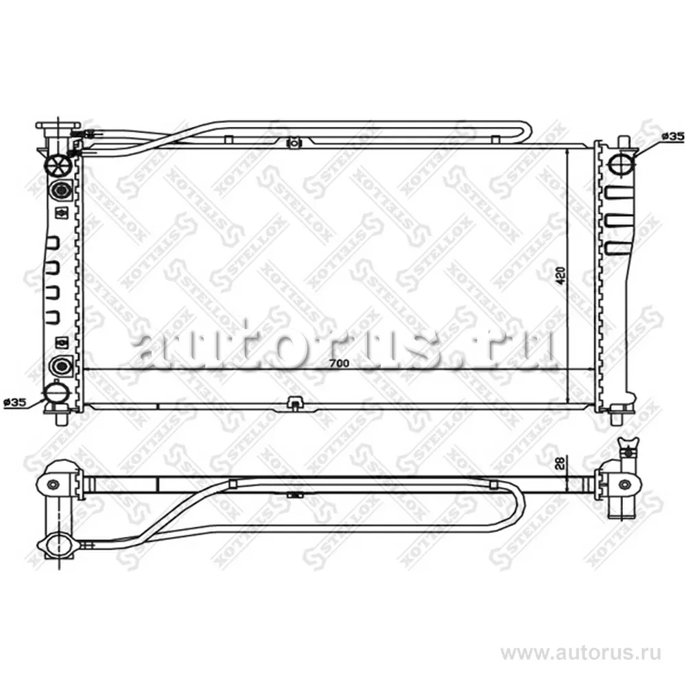 Радиатор KIA Clarus 2.0 98 STELLOX 1026489_SX