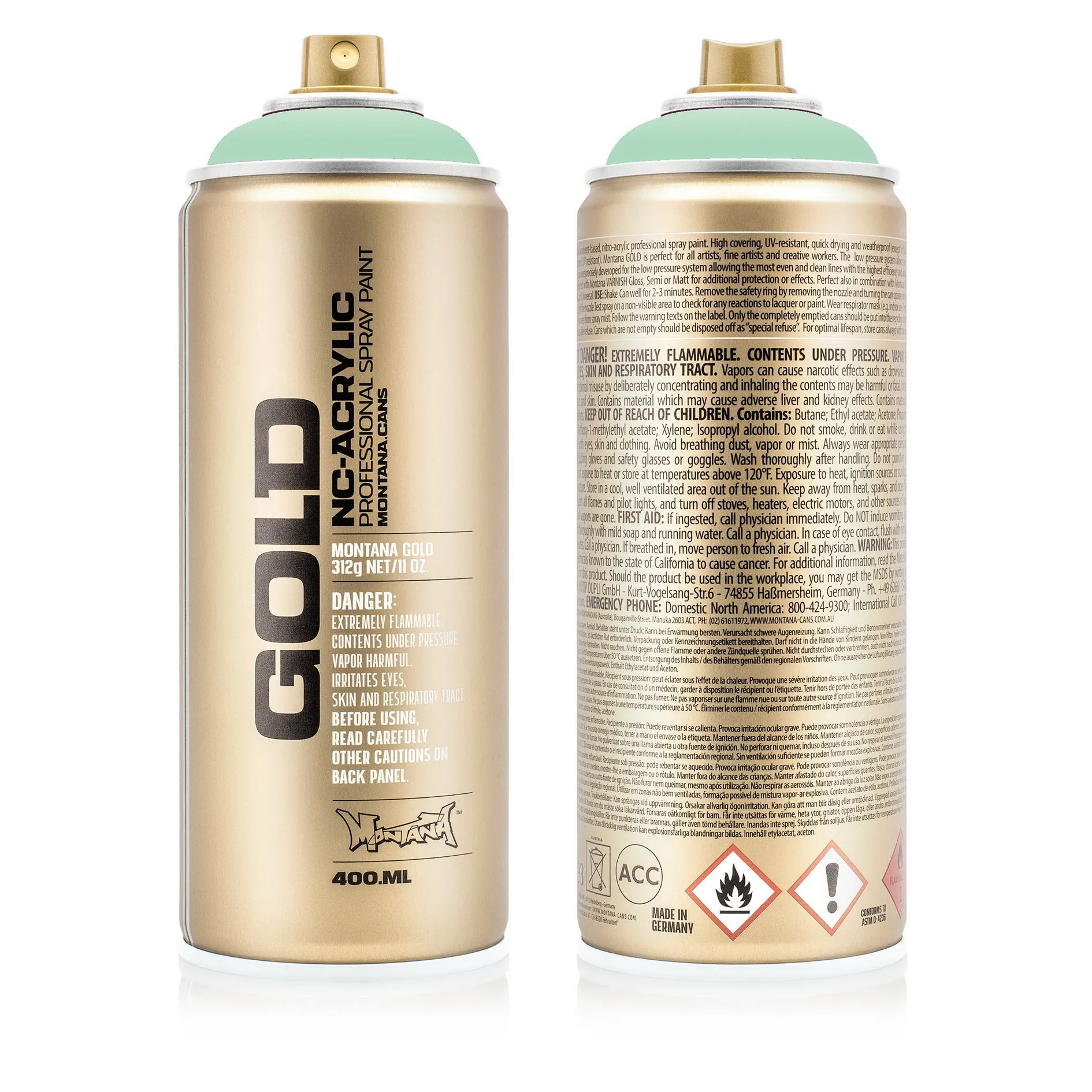Краска GOLD малахит светлый MONTANA CANS G6120