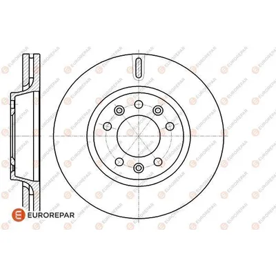 Диск тормозной передний CITROEN JUMPY II/PEUGEOT EXPERT II EUROREPAR 1618865080
