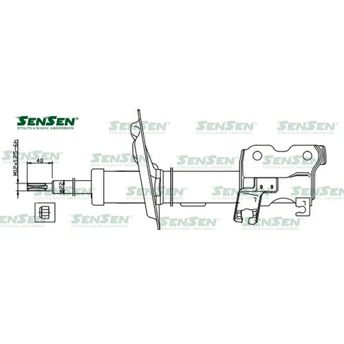 Аморт. перед. газ левый Nissan Teana/Cefiro -F 03- SENSEN 42140121