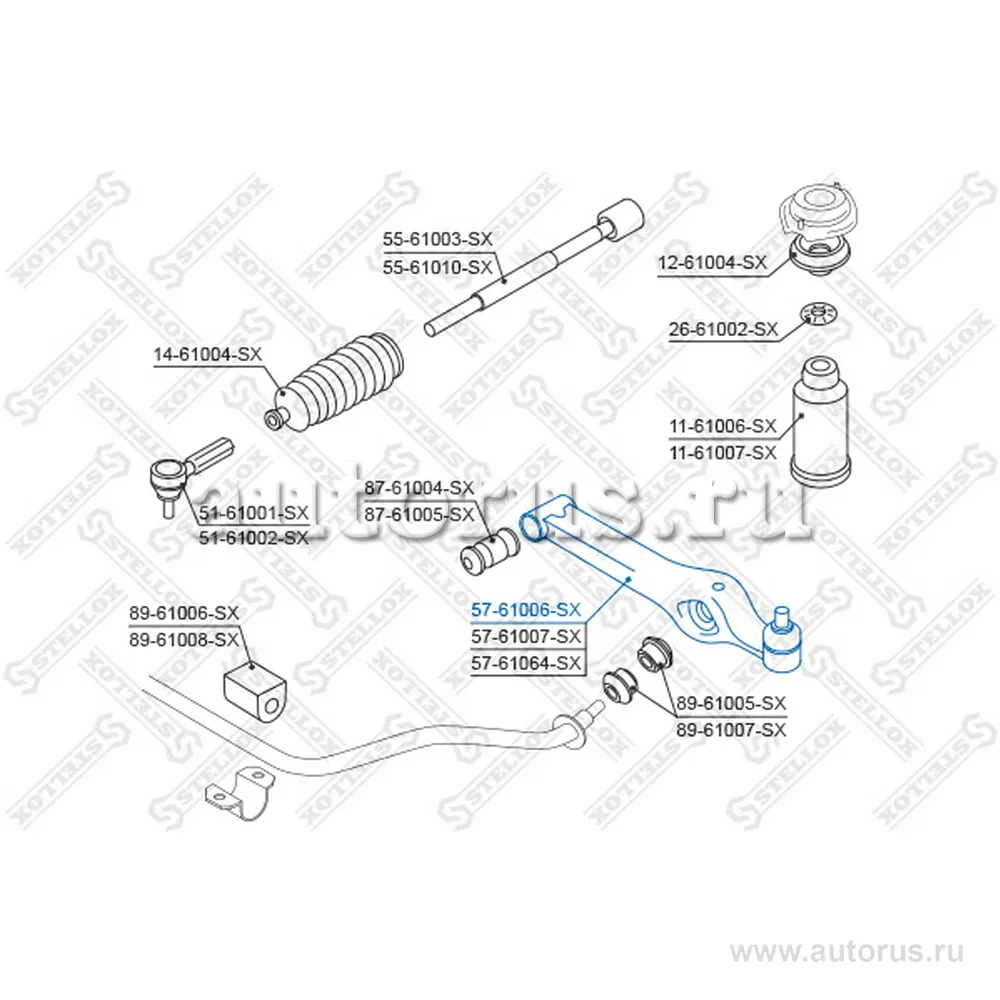 Рычаг нижн. л.+п. Suzuki Wagon R RB310/ STELLOX 5761006_SX