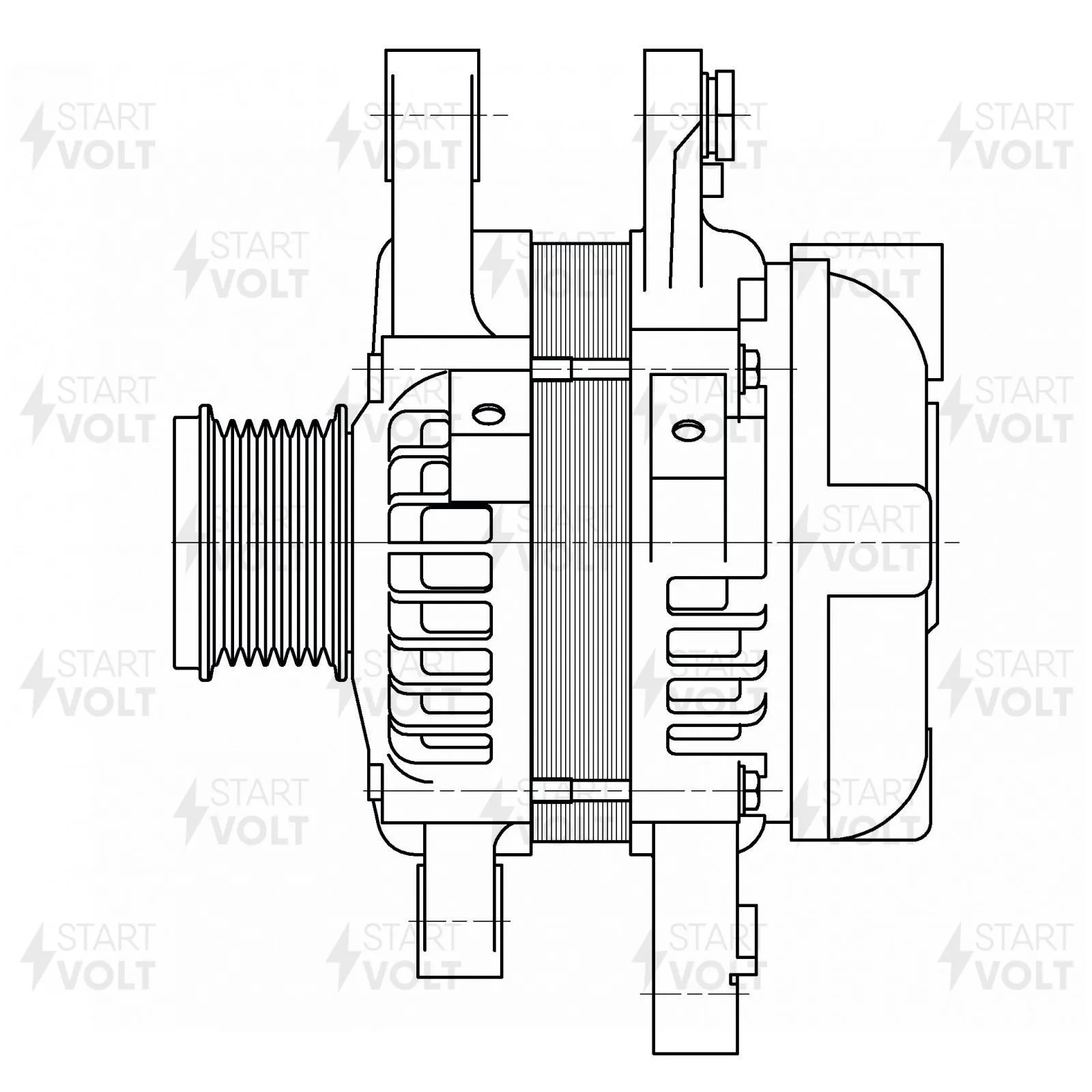 Генератор 130A для Toyota Land Cruiser Prado J150 (09-) 4.0i STARTVOLT LG 1914