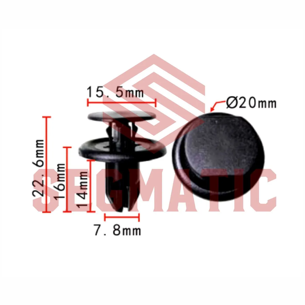 Клипса пластмассовая MAZDA SEGMATIC SG70203438