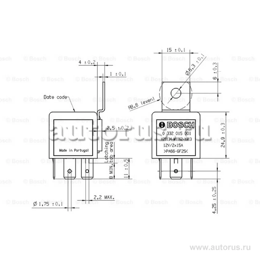 Реле FORD BOSCH BOSCH 0332015001