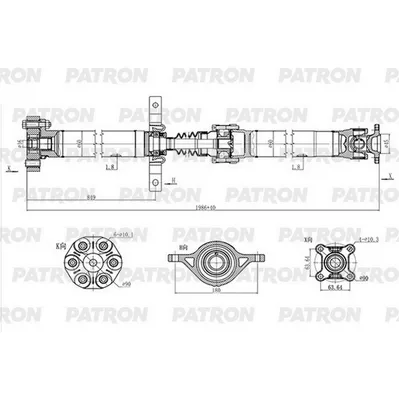 Вал карданный HYUNDAI: IX35/Tucson 2010-2015 (30.05.2011-) \ KIA PATRON PKR033