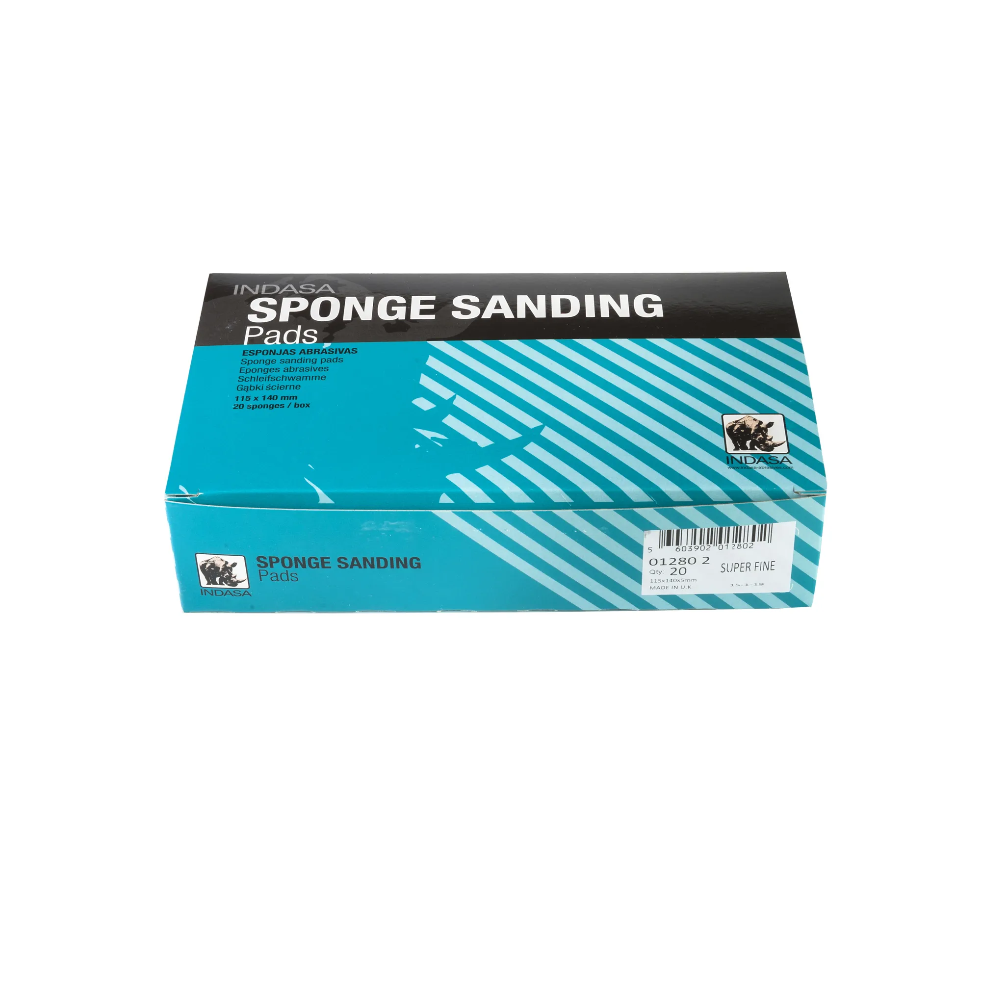 Губка абразивная RHYNO SPONGE SuperFine 115 мм x140 мм x5 мм Indasa 01280
