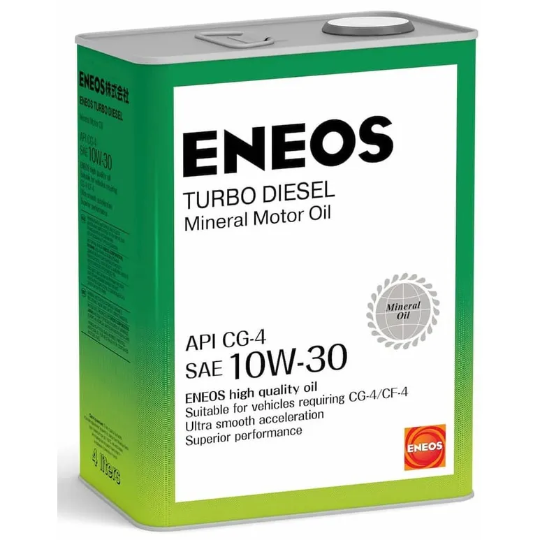 Масло моторное минеральное ENEOS Turbo Diesel 10W-30 СG-4 4л ENEOS oil1424
