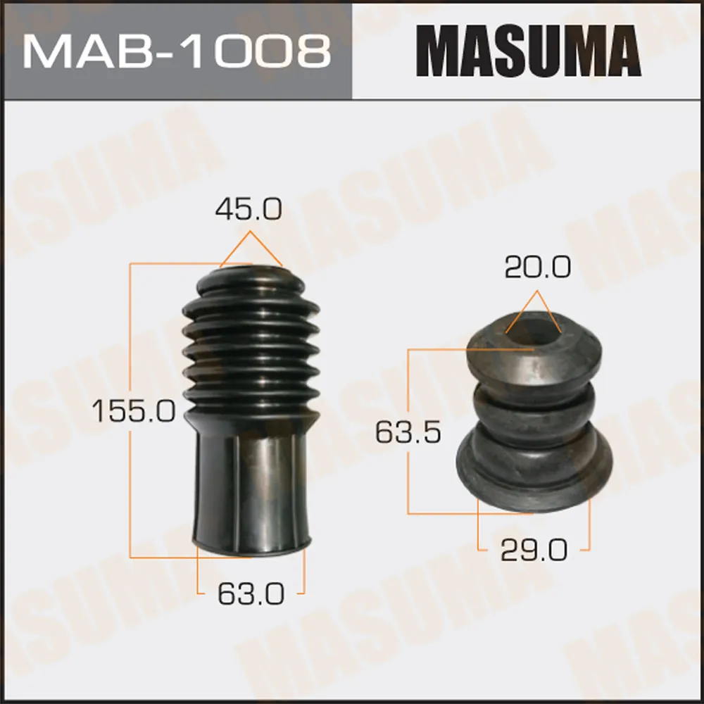 Пыльники стоек универсальные отбойник D=20, H=64 отбойник D=20, H=64 MASUMA MAB-1008