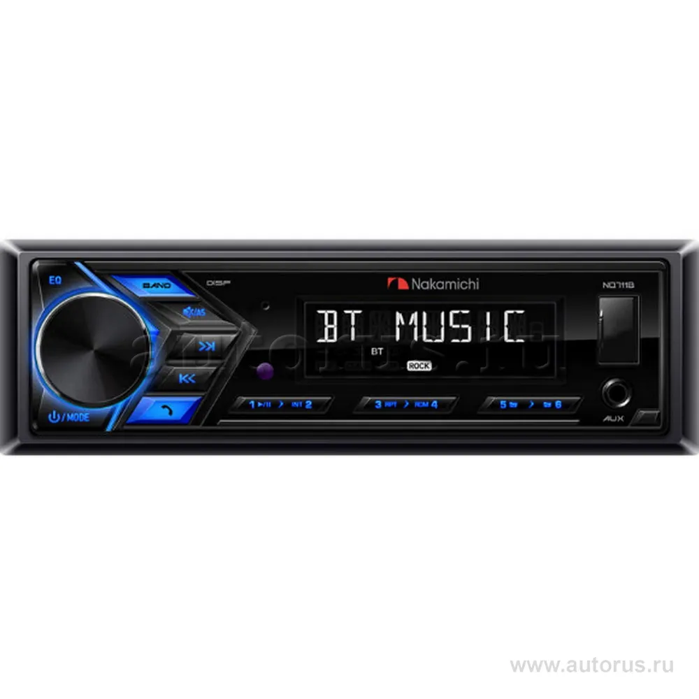 Автомагнитола Nakamichi NQ711B 1 din, USB, Bluetooth, AUX, 50x4 Вт NAKAMICHI NAK-NQ711B