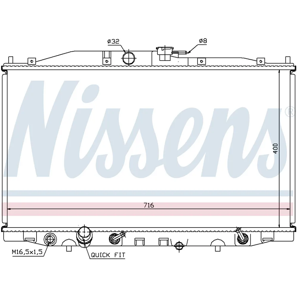 Радиатор основной NISSENS 68112
